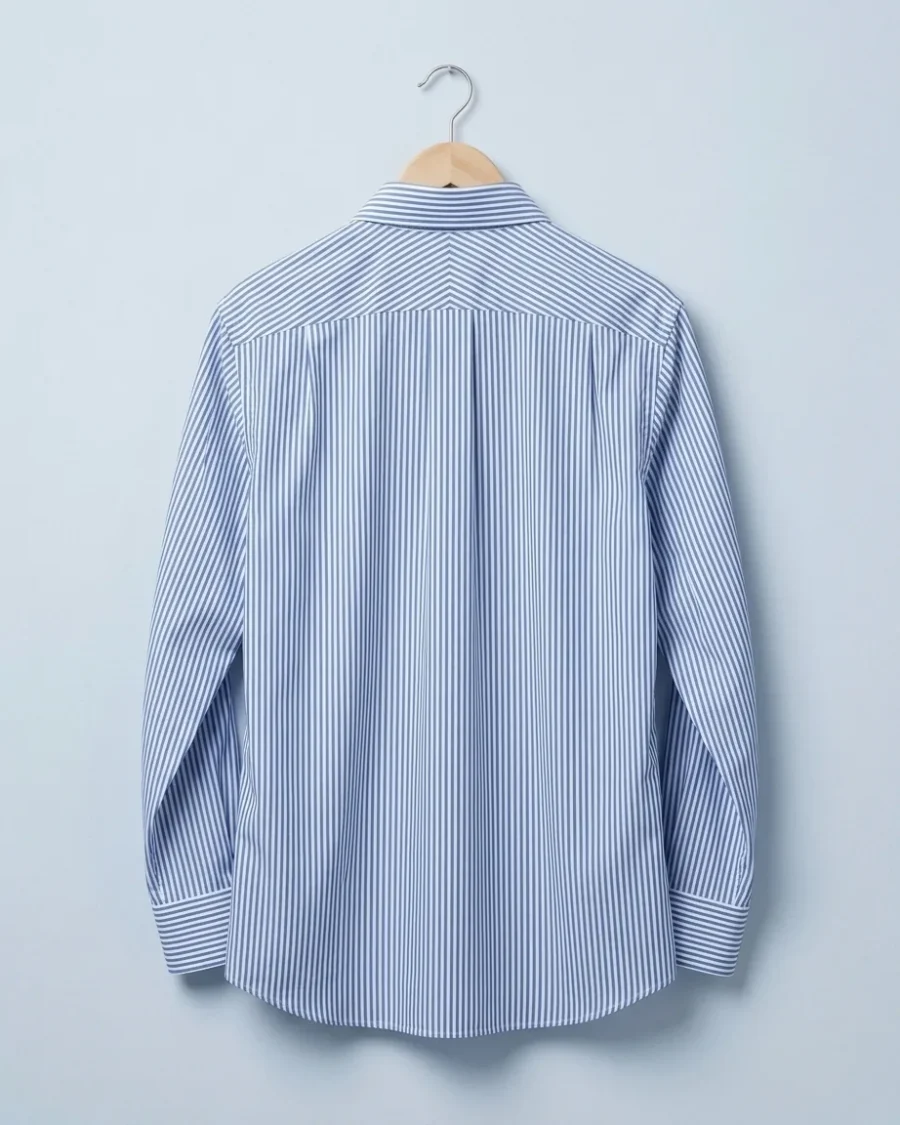 Bengal Stripe Shirt, Blue and white, back view