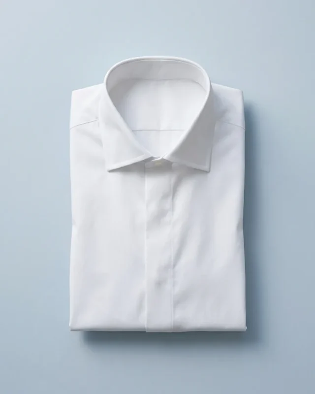 Everyday Broadcloth Shirt, White, folded