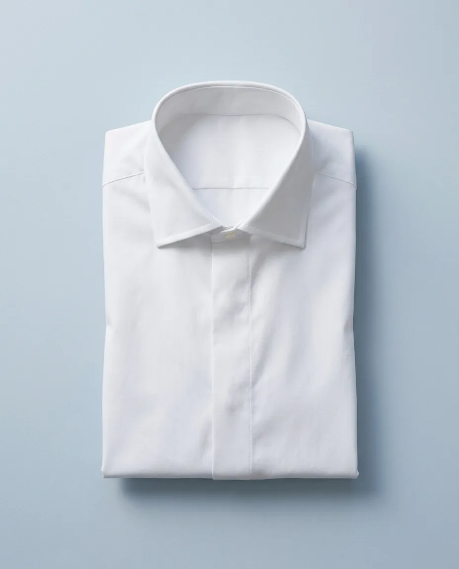 Everyday Broadcloth Shirt, White, folded