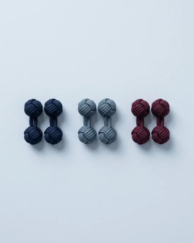 Silk Knot Cufflinks, folded
