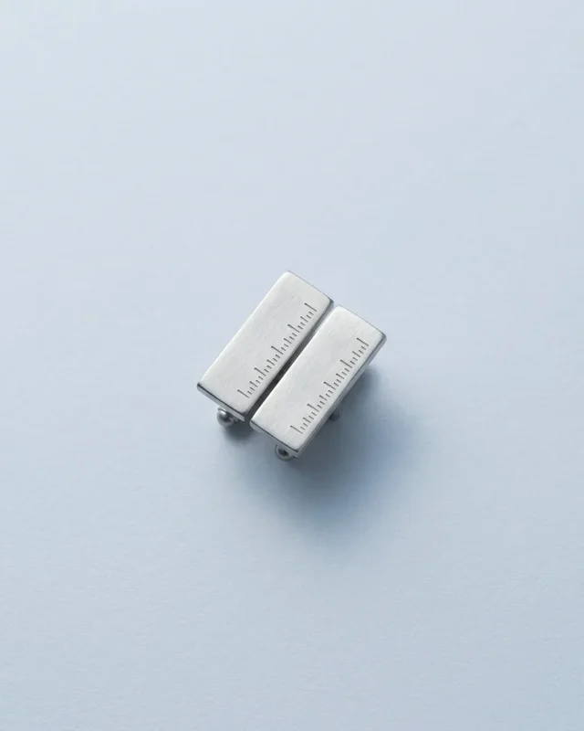 Tick Mark Cufflinks, folded