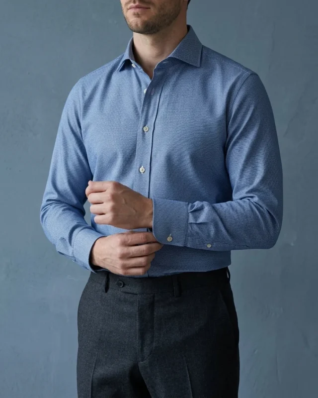 End-on-End Shirt, Blue, worn