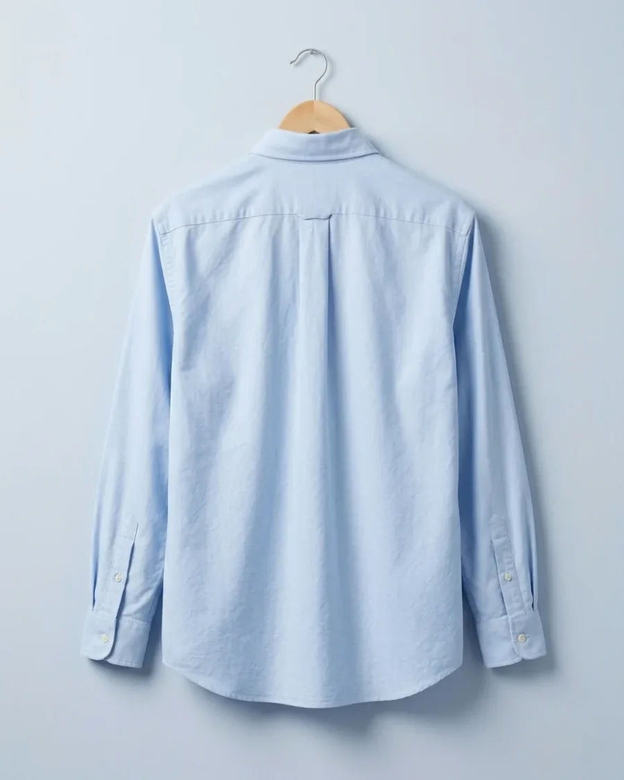 Pinpoint Oxford Shirt, Pale blue, back view