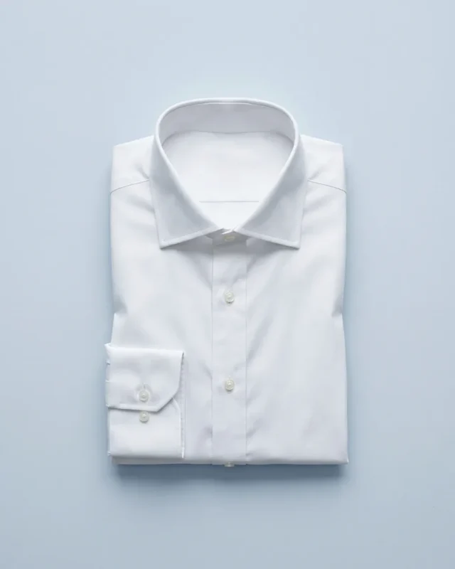 Poplin Shirt, White, folded