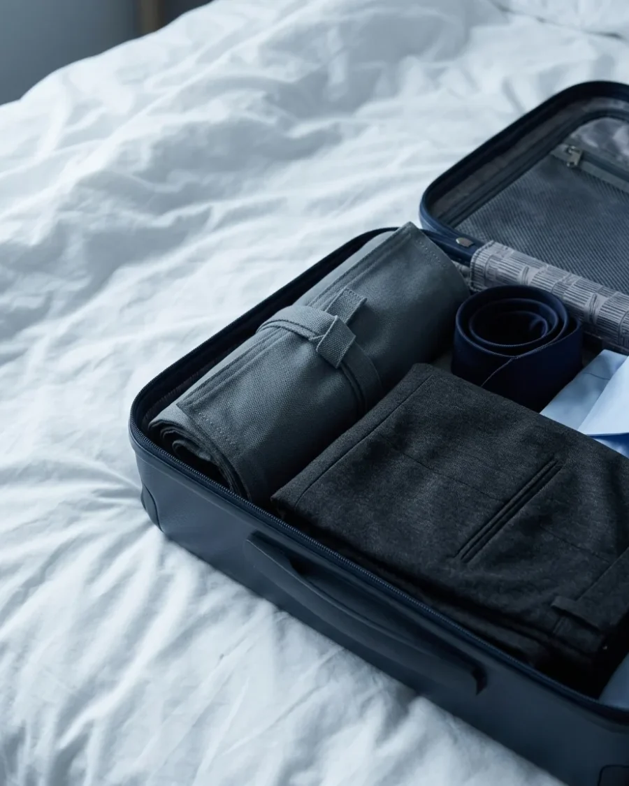 Tie & Accessory Roll, worn