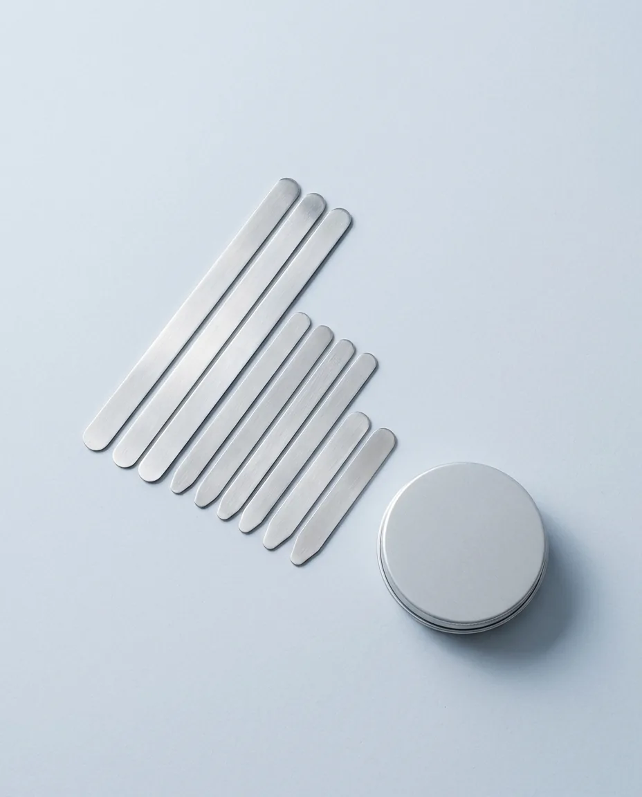 Steel Collar Stays, folded