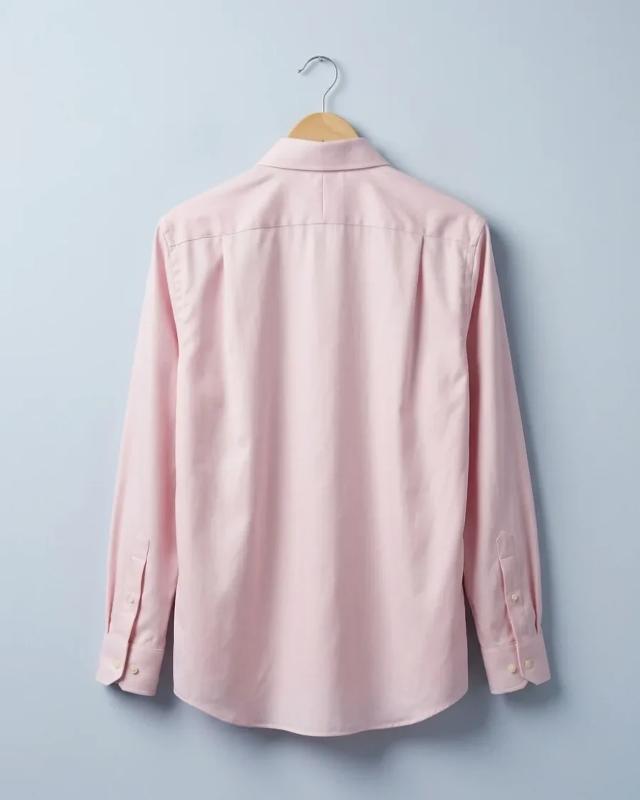 Twill Shirt, Pale pink, back view