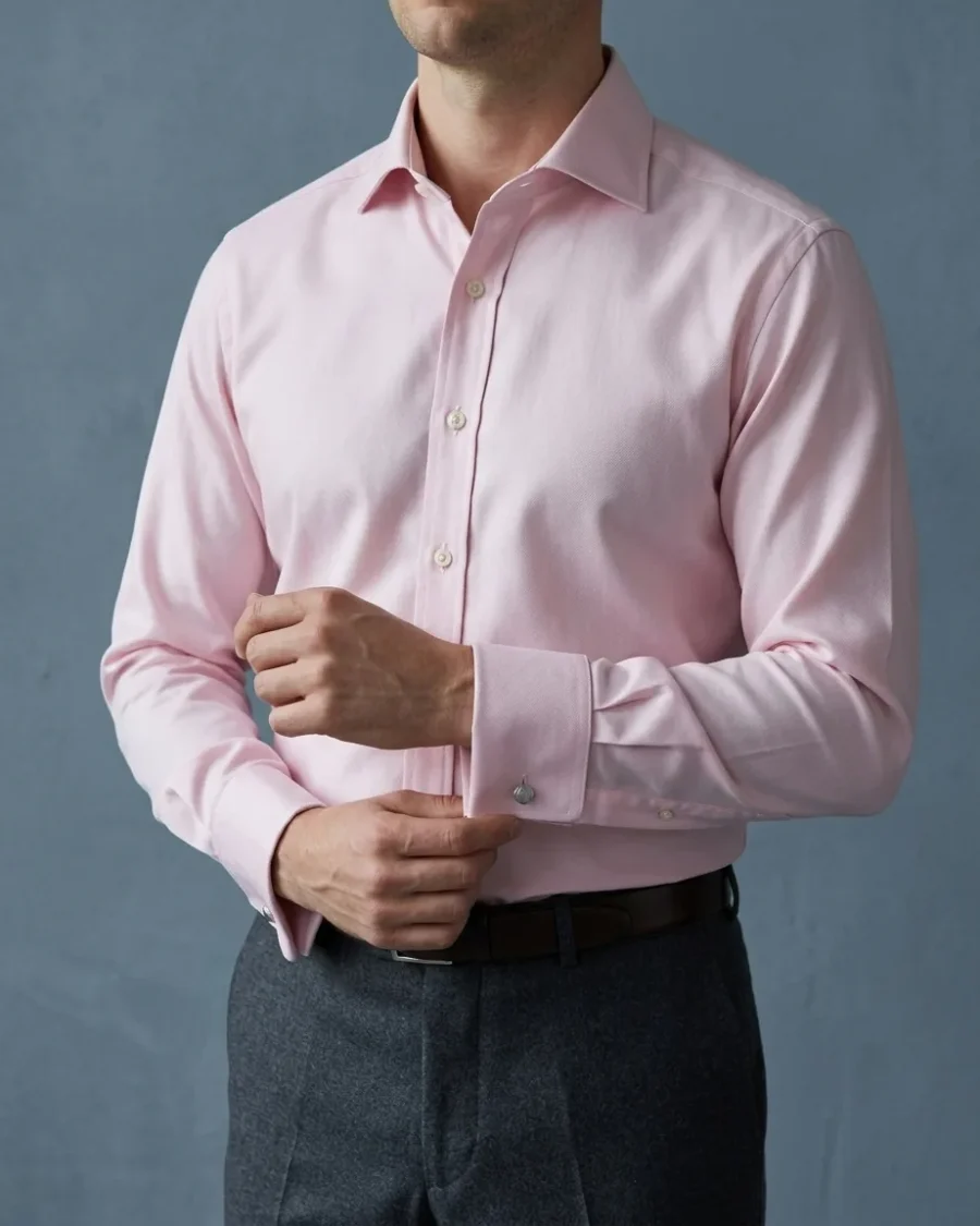 Twill Shirt, Pale pink, worn