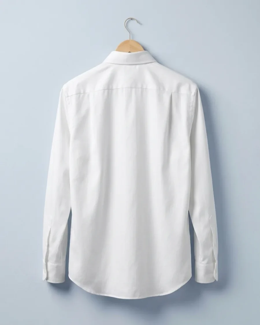 Twill Shirt, White, back view