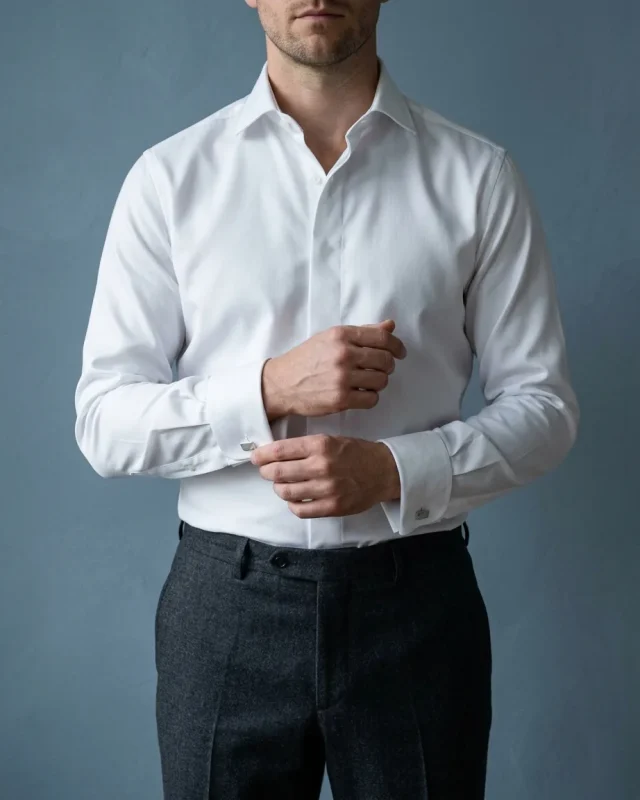 Twill Shirt, White, worn
