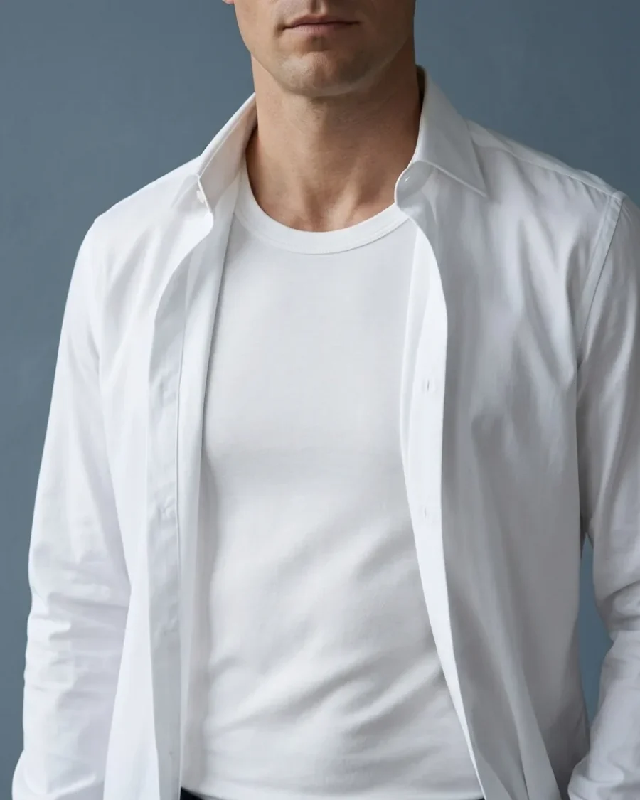 Modal Crew Undershirt, 2-pack, worn