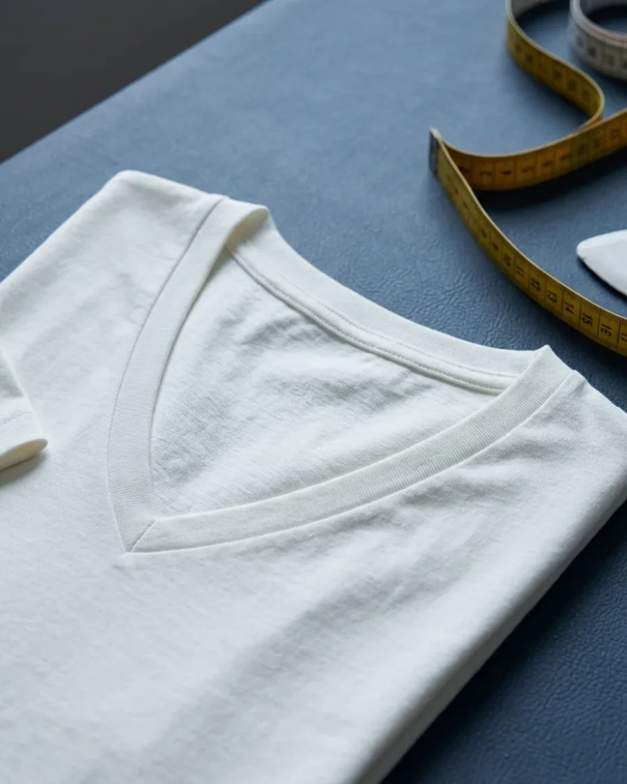 V-Neck Undershirt, 2-pack, close up